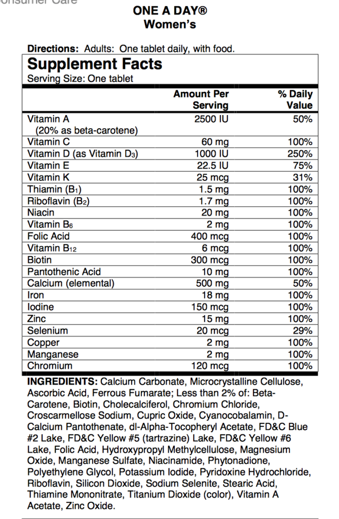 ONE Multivitamin with Minerals - The Nutrition Supplement Dietitian