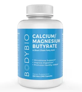Bodybio calcium magnesium butyrate 250 caps
