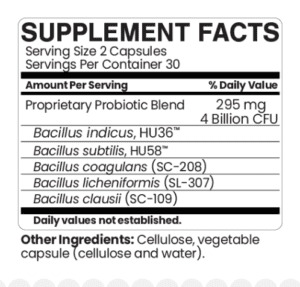Megasporebiotic supplement facts