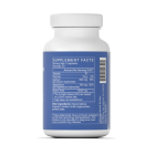 Side of bottle of bodybio calcium magnesium butyrate 100 capsule supplement. Includes supplement facts.