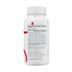 Back of bottle of calroy health sciences arterosil hp. For endothelial glycocalyx support. *