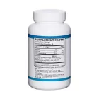 Back of bottle of euromedica bospro supplement with supplement facts information on a white background