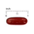 Example of a capsule of euromedica bospro 500 mg against measurement marks showing it is about 1 inch long