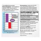 Back of box of euromedica clinical glutathione 60 slow melt tablets on a white background