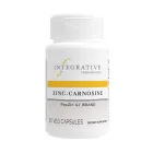 Bottle of integrative therapeutics zinc-carnosine supplement 60 capsules on a white background