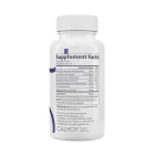 Back of bottle of vascanox hp from calroy health sciences a nitric oxide support supplement on a white background