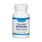 Bottle of euromedica sinutol extra strength supplement on a white background