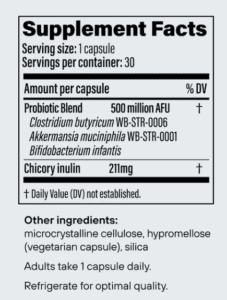 Glp 1 probiotic supplement facts