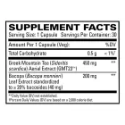 Supplement facts for Cognitive Health Plus. This information is provided in on page text located in the sections labeled "ingredients" and "suggested use".