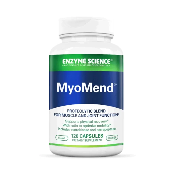 Bottle of Enzyme Science Myomend proteolytic enzyme blend