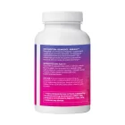 Back of bottle of microbiome labs megapre capsules precision prebiotic supplement on a white background