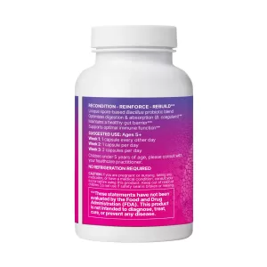 Back of bottle of microbiome labs megasporebiotic