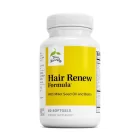 Bottle of terry naturally hair renew formula hair growth and strength support supplement on a white background