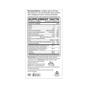 Supplement facts label for terry naturally hair renew formula